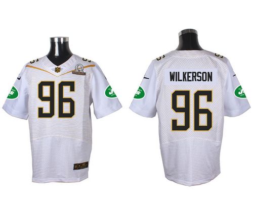 Nike Jets #96 Muhammad Wilkerson White 2016 Pro Bowl Men's Stitched NFL Elite Jersey - Click Image to Close